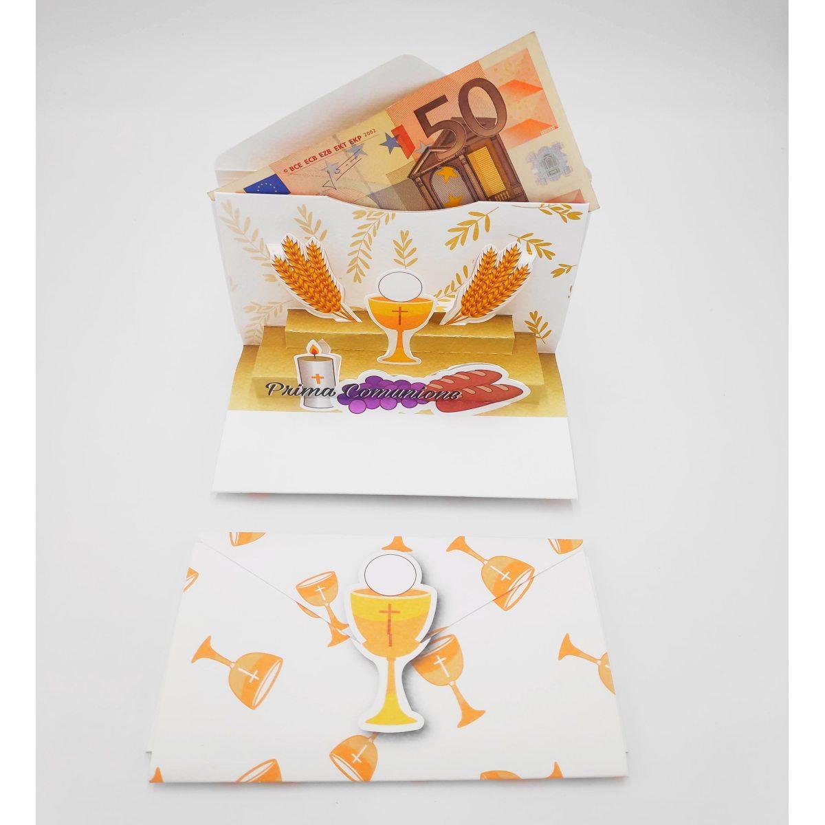 Biglietto portasoldi origamo prima comunione
