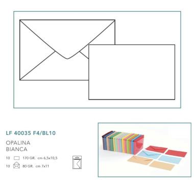 Biglietto e busta in blister conf. 10/10pz f7
