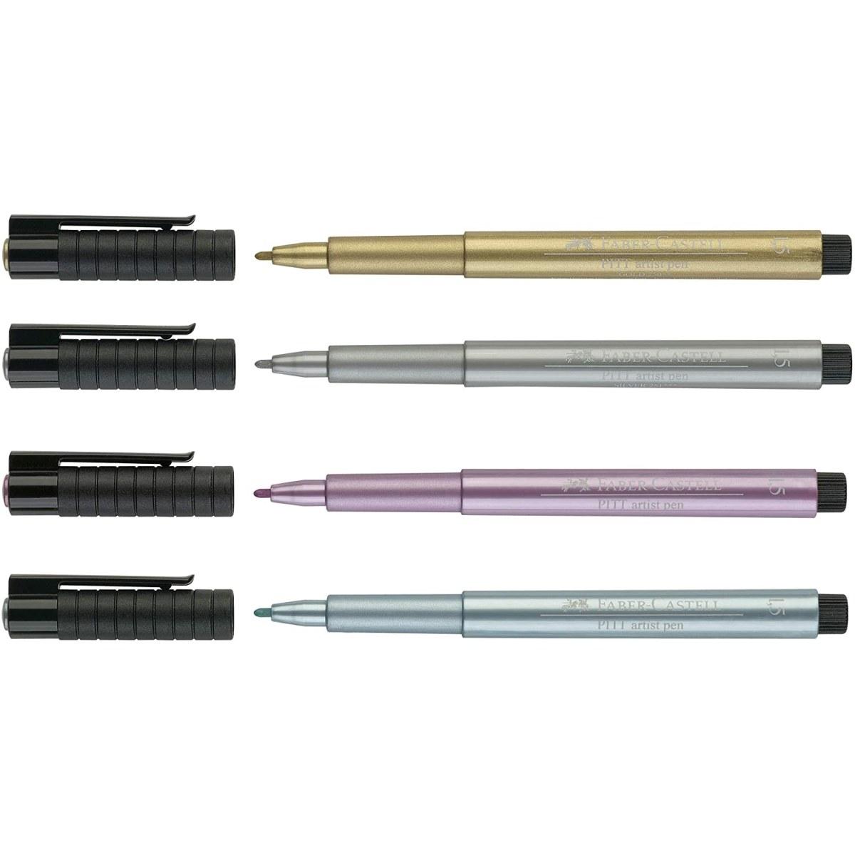 Set 4 pitt artist pen handlettering metallic