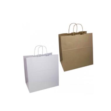 SHOPPER IN CARTA "TAKE AWAY" MANICO RITORTO CM 32 + 20 X 33