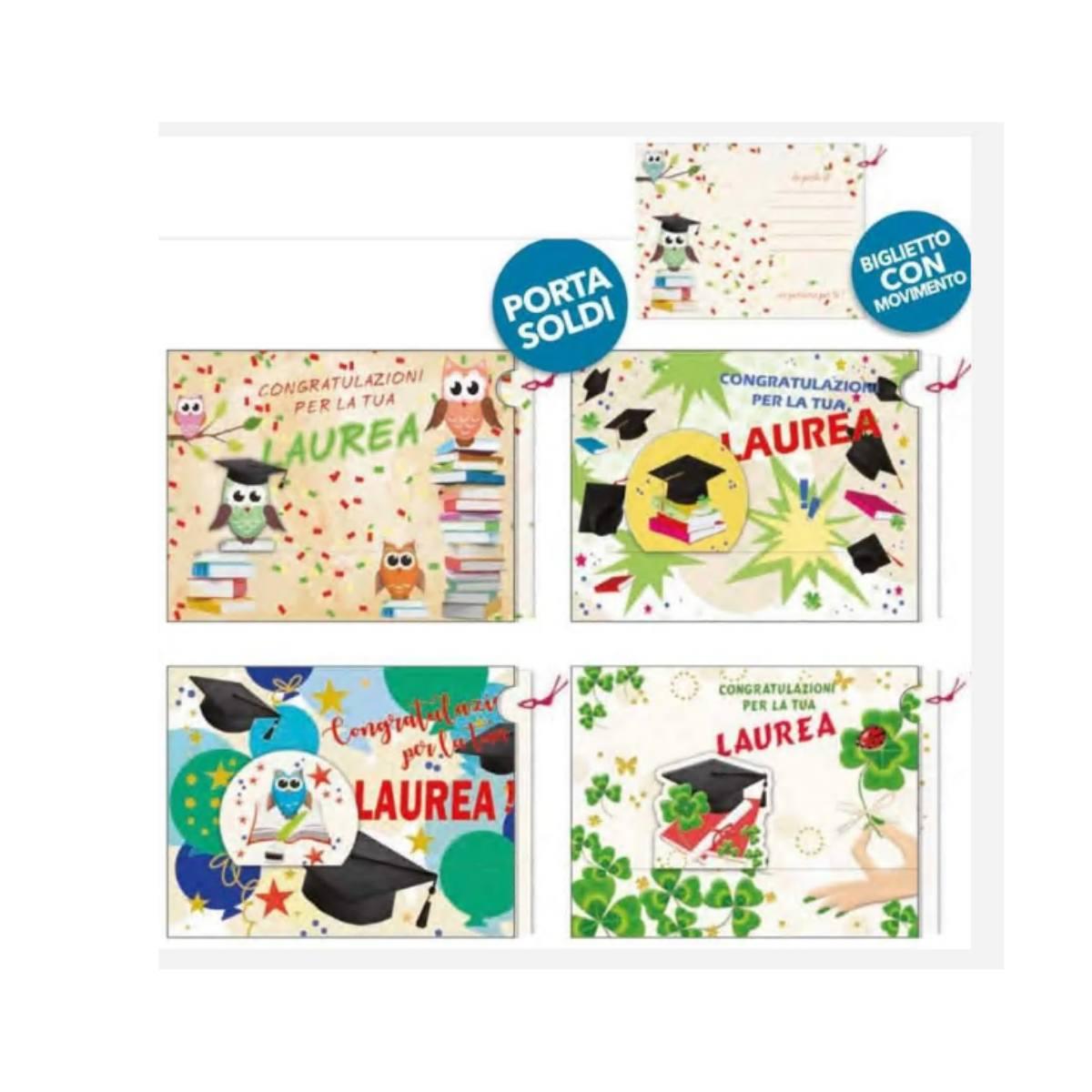 Biglietti auguri laurea portasoldi fa00098al
