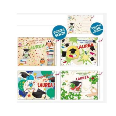 Biglietti auguri laurea portasoldi fa00098al
