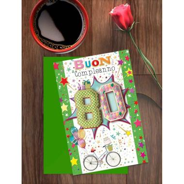 Biglietto buon compleanno 80 anni