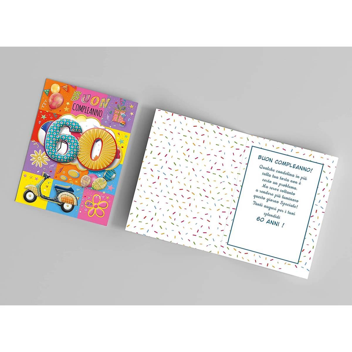 Biglietto buon compelanno 60 anni
