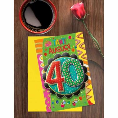 Biglietto tanti auguri 40 anni