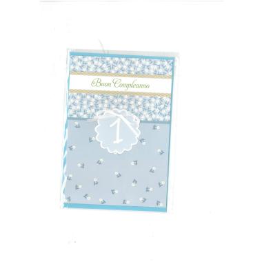 Biglietto buon compleanno con applicazione 1 anno