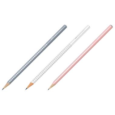 Matita in grafite b sparkle con glitter e grip faber-castell