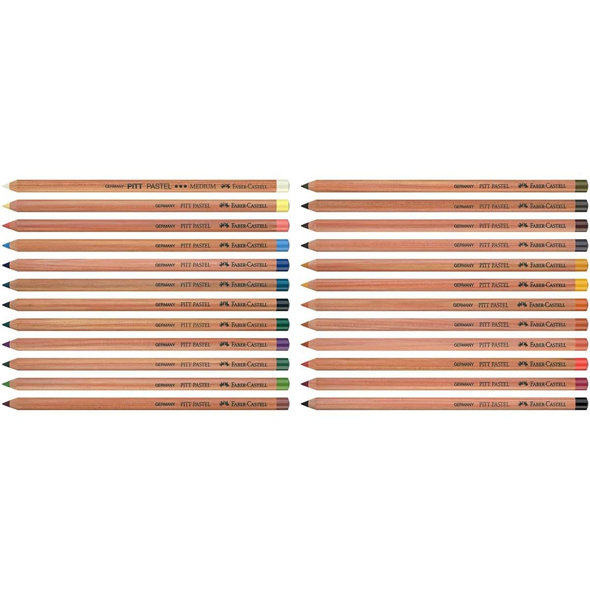 Astuccio metallo da 24 matite pastello pitt pastels