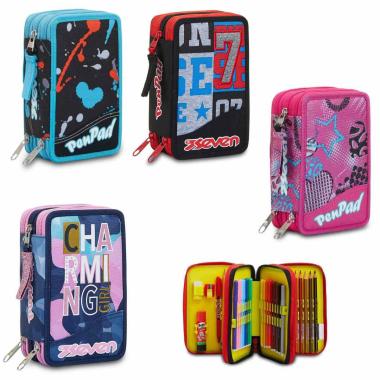 Astuccio 3 zip  pen pad seven