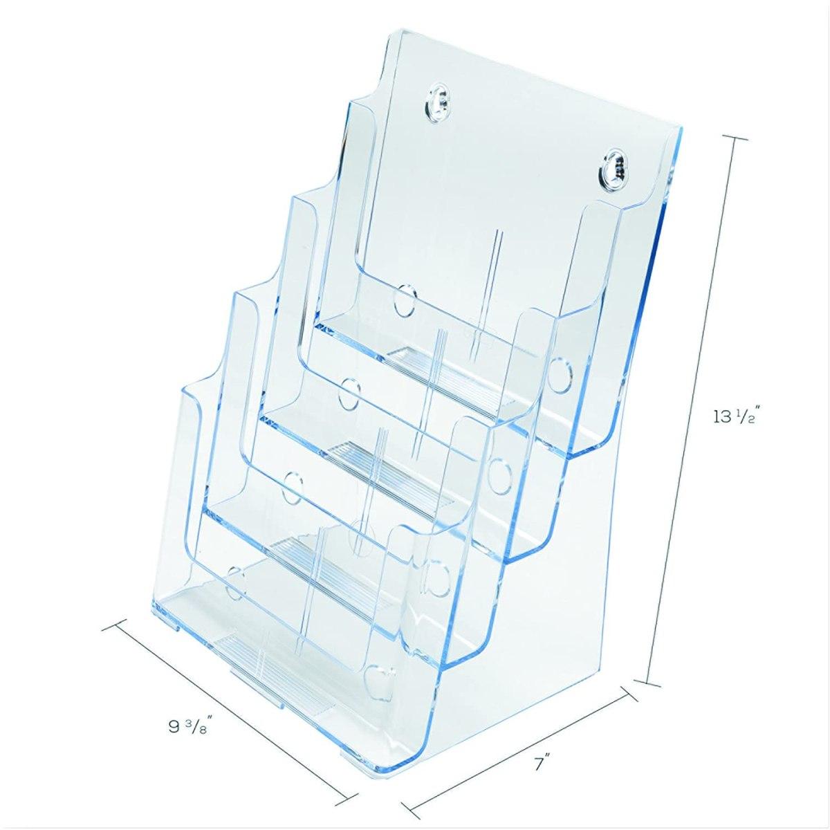 Porta depliant a4 4 scomparti