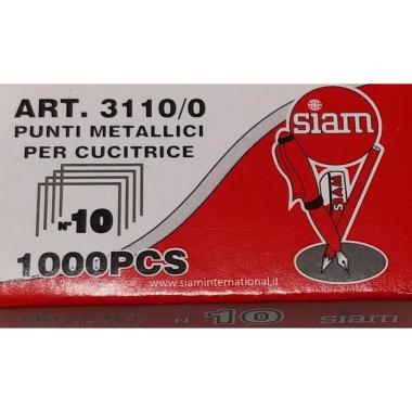 Punti metallici nr 10 confezione 1000 pz