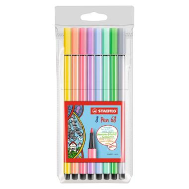 Stabilo pennarello pen 68 pastel set 8 pz.