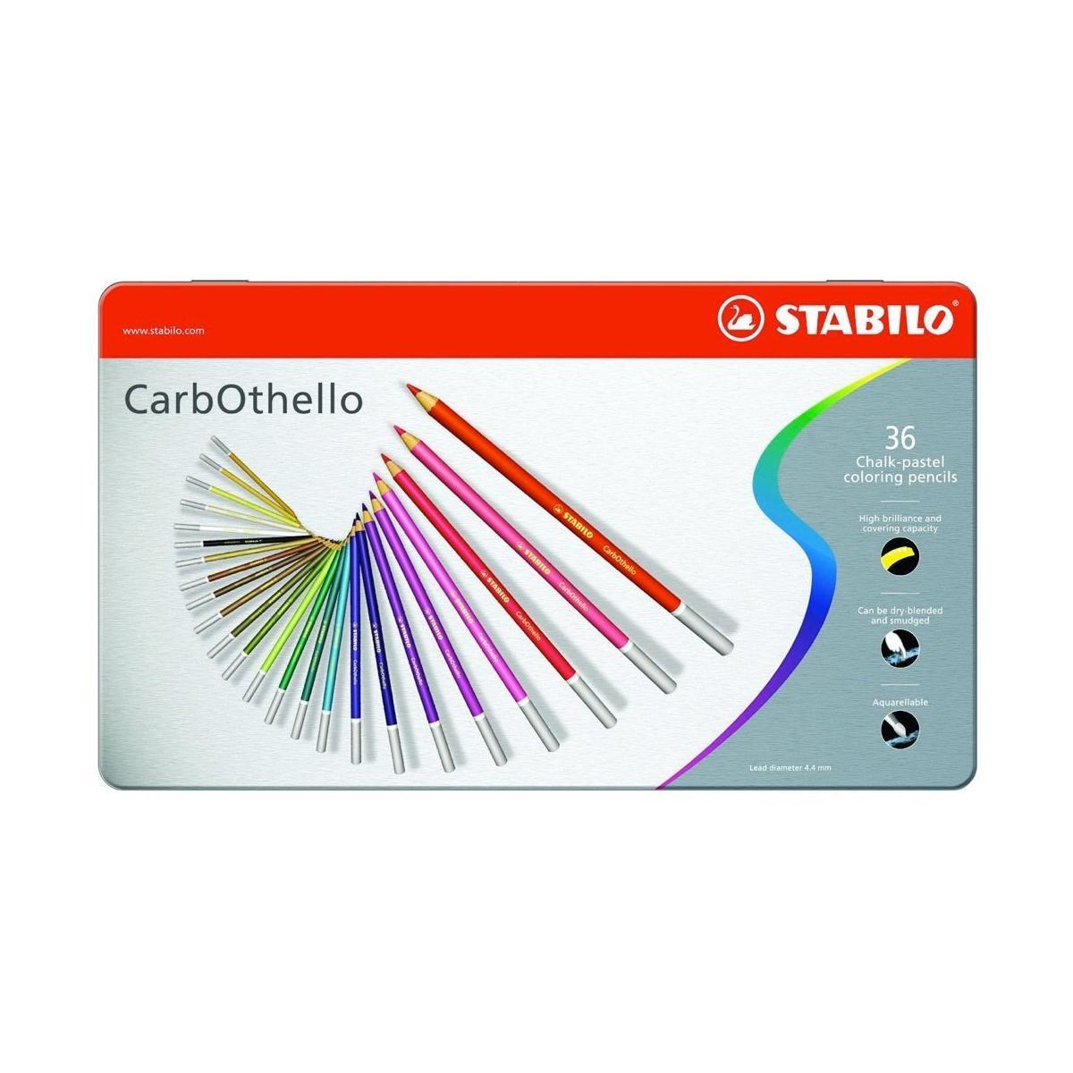 Colori a matita stabilo carbothello scatola metallo 36 pz