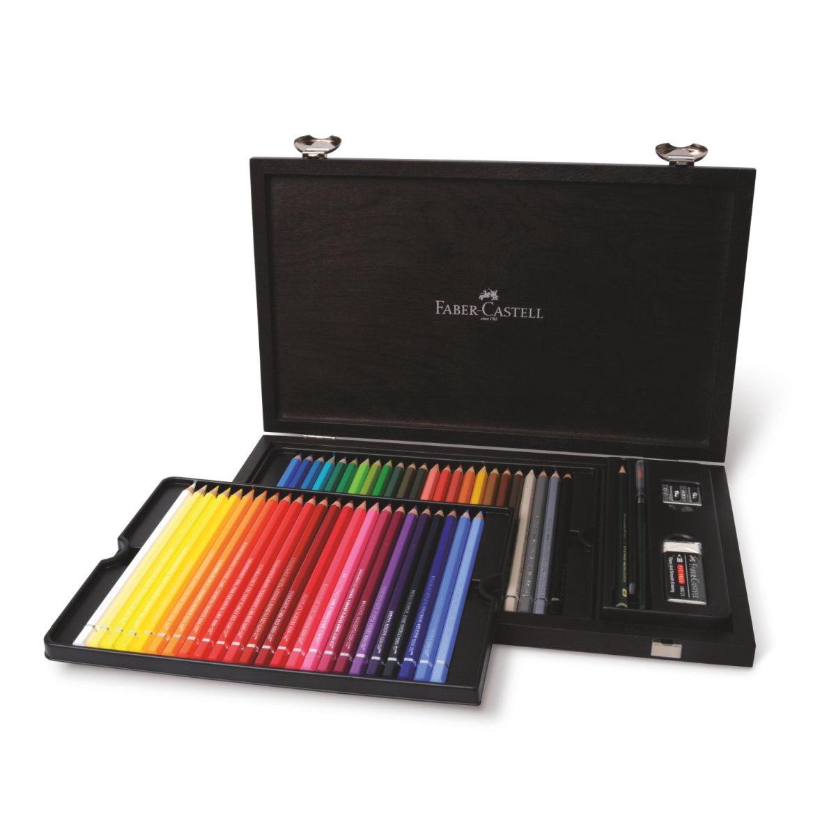 Matite colorate acquerellabili in valigetta legno 48 pz