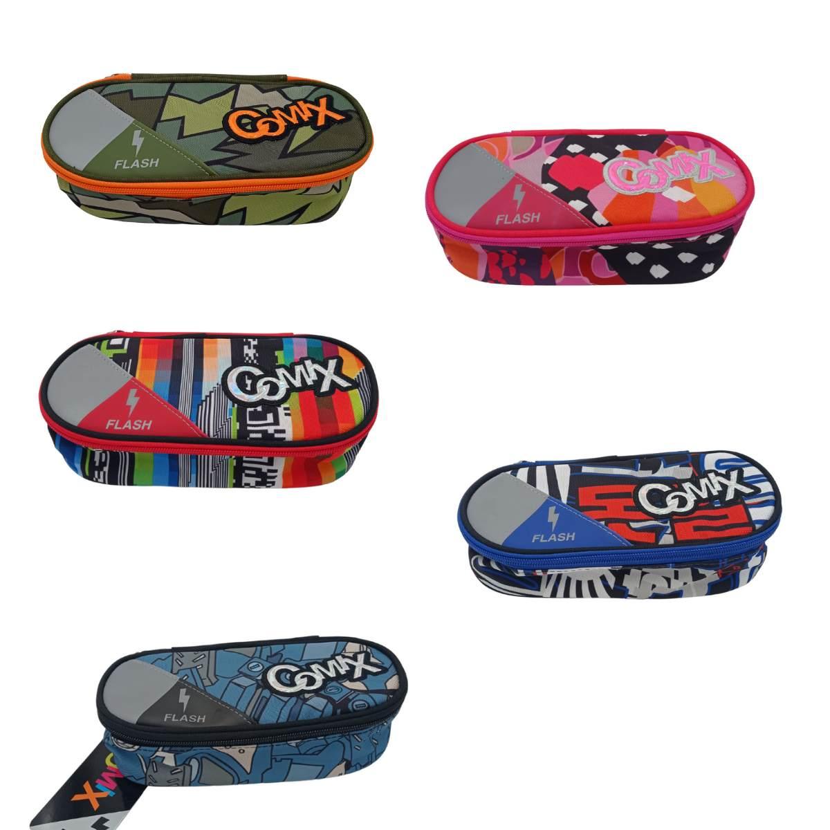 Astuccio ovale organizzato comix flash