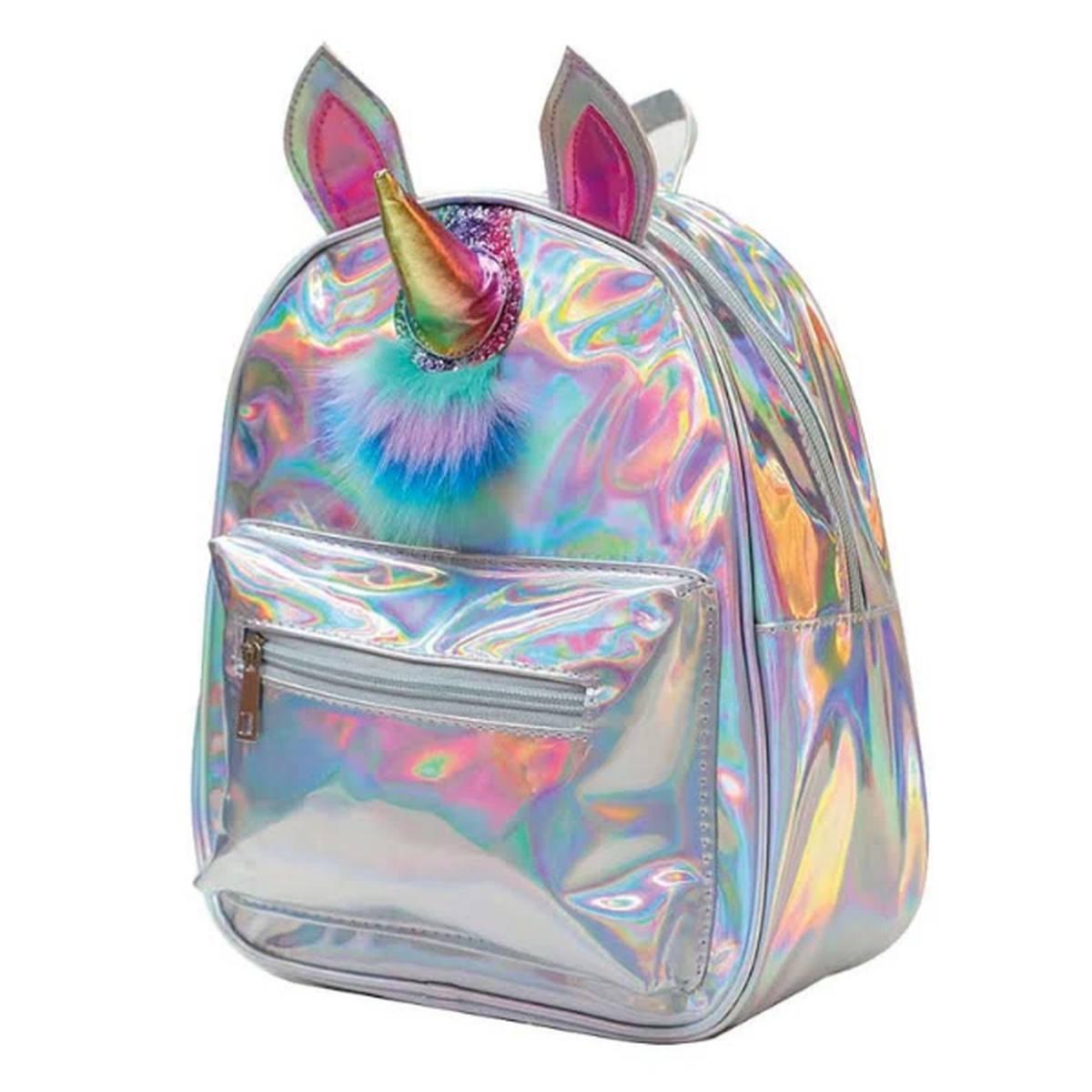 Zainetto in pvc iridiscente  unicorno