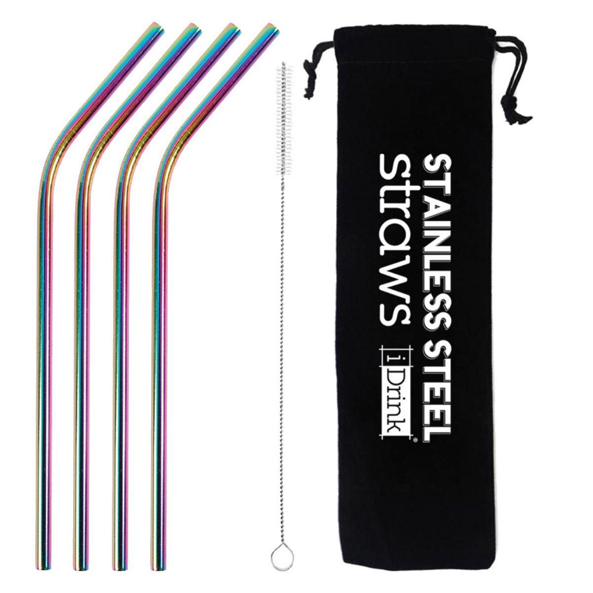 Cannucce in metallo colorate set 4 pezzi