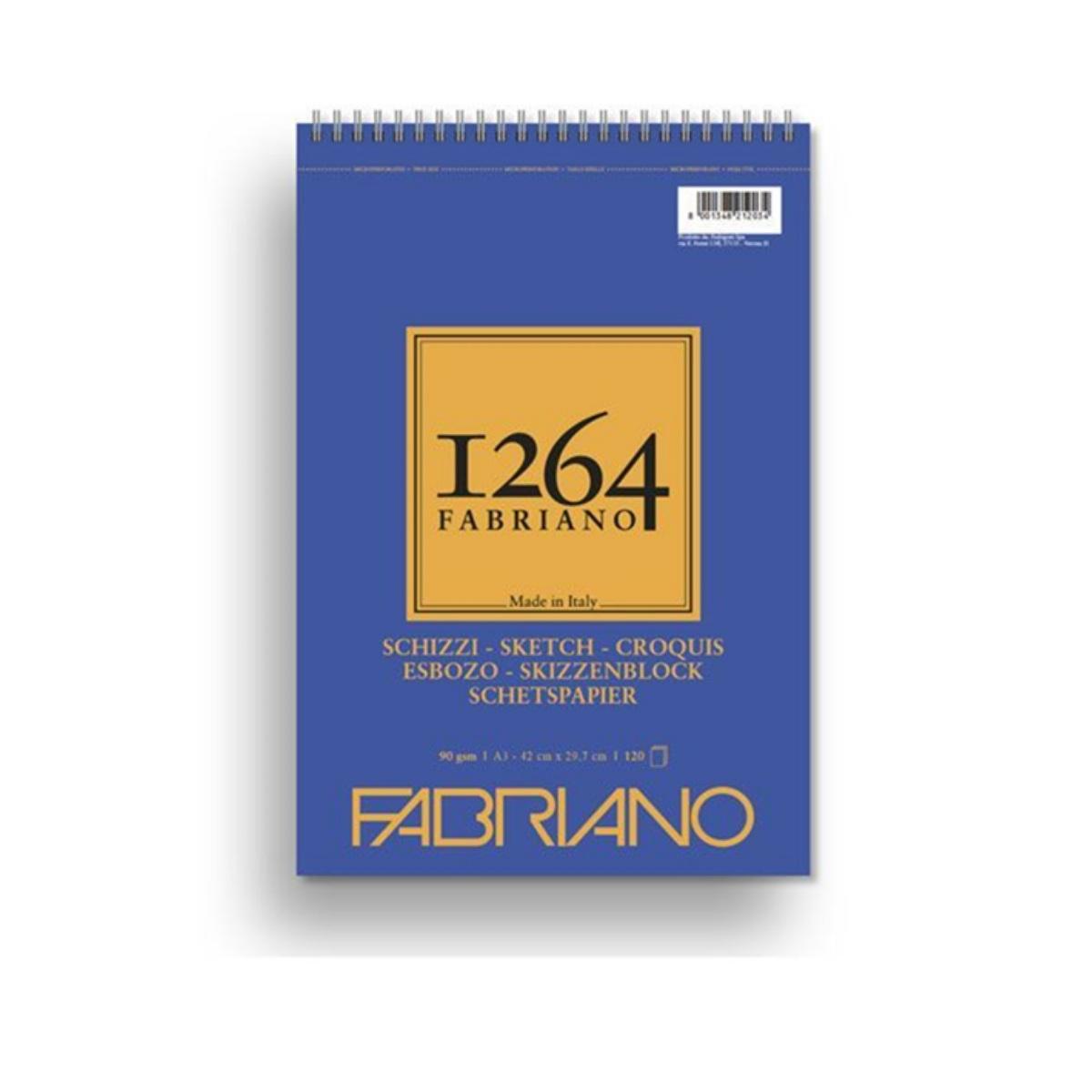 Fabriano blocco 1264 per schizzi a3 gr.90/mq fogli 120