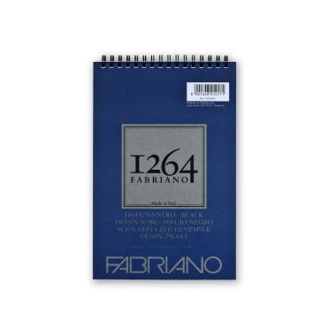 Fabriano blocco 1264 per disegno nero  a5 gr.200/mq fogli 20