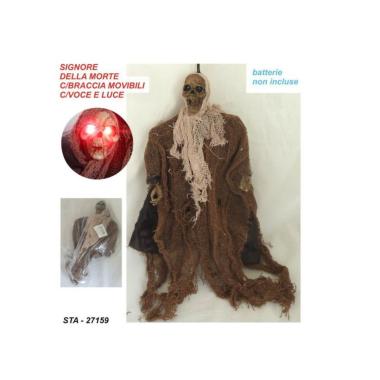 Scheletro horror con voce luce e braccia movibili
