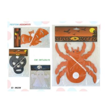Festone halloween  l 3 mt 20x16 cm