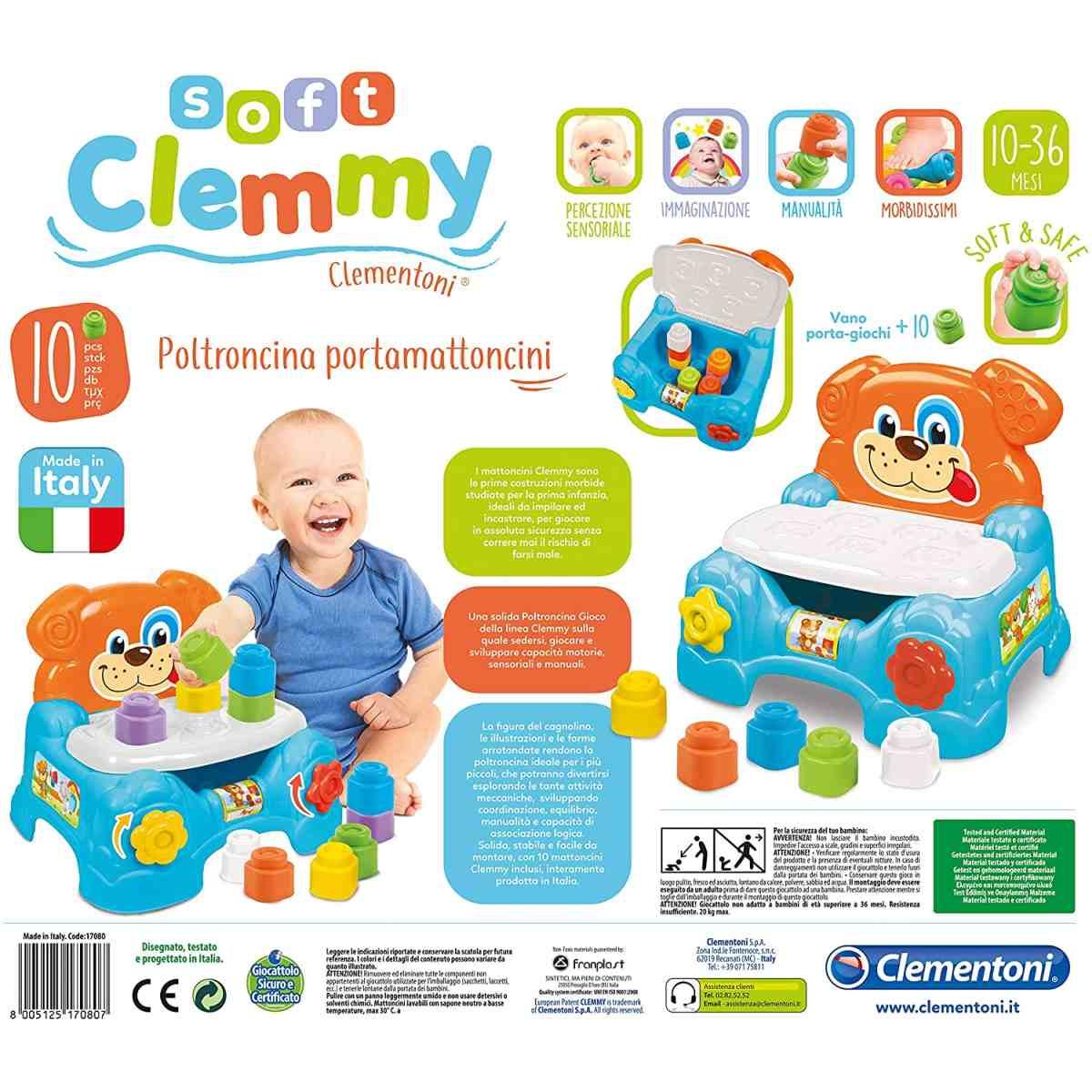 Clemmy poltroncina porta mattoncini