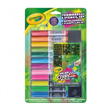 Ricarica set pennarelli e stencil crayola