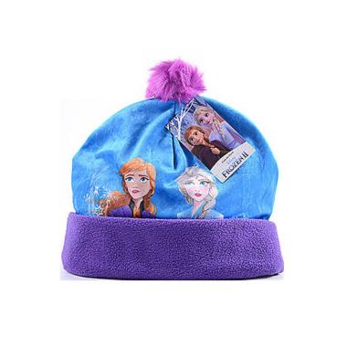 Cappello con risvolto pon pon frozen ii