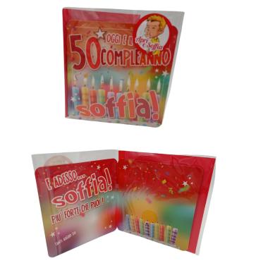 Evviva oggi e' il tuo 50 compleanno apri e soffia