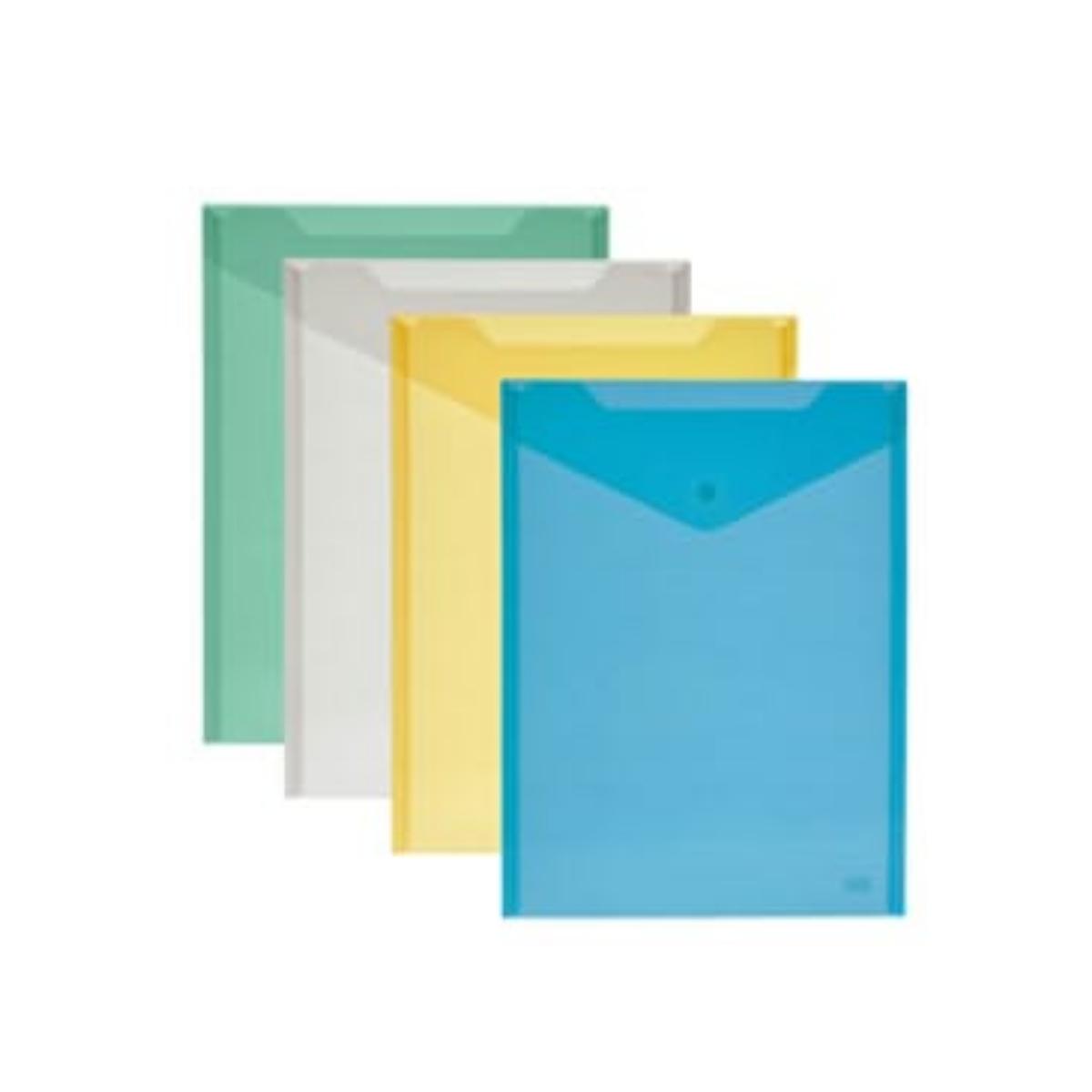 Busta pvc con bottone a7 verticale
