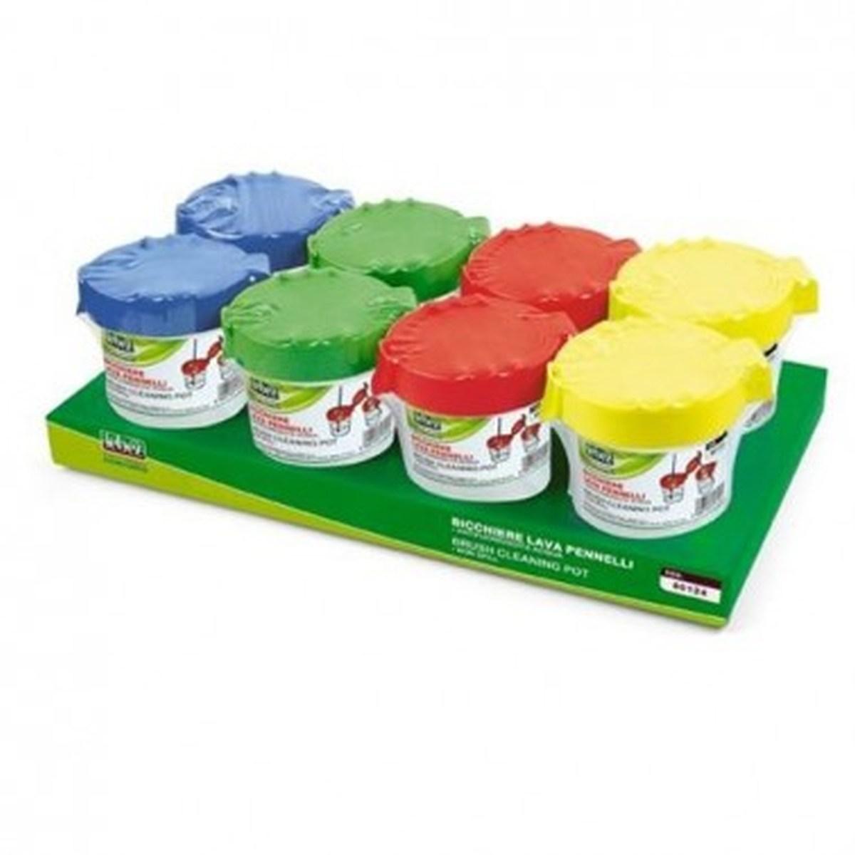 Bicchiere lava pennelli c/coperchio