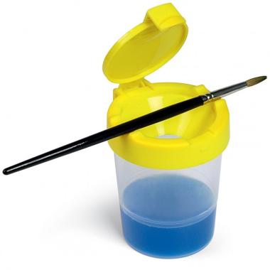 Bicchiere lava pennelli c/coperchio