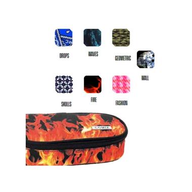 Astuccio ovale organizzato allover comix 67245