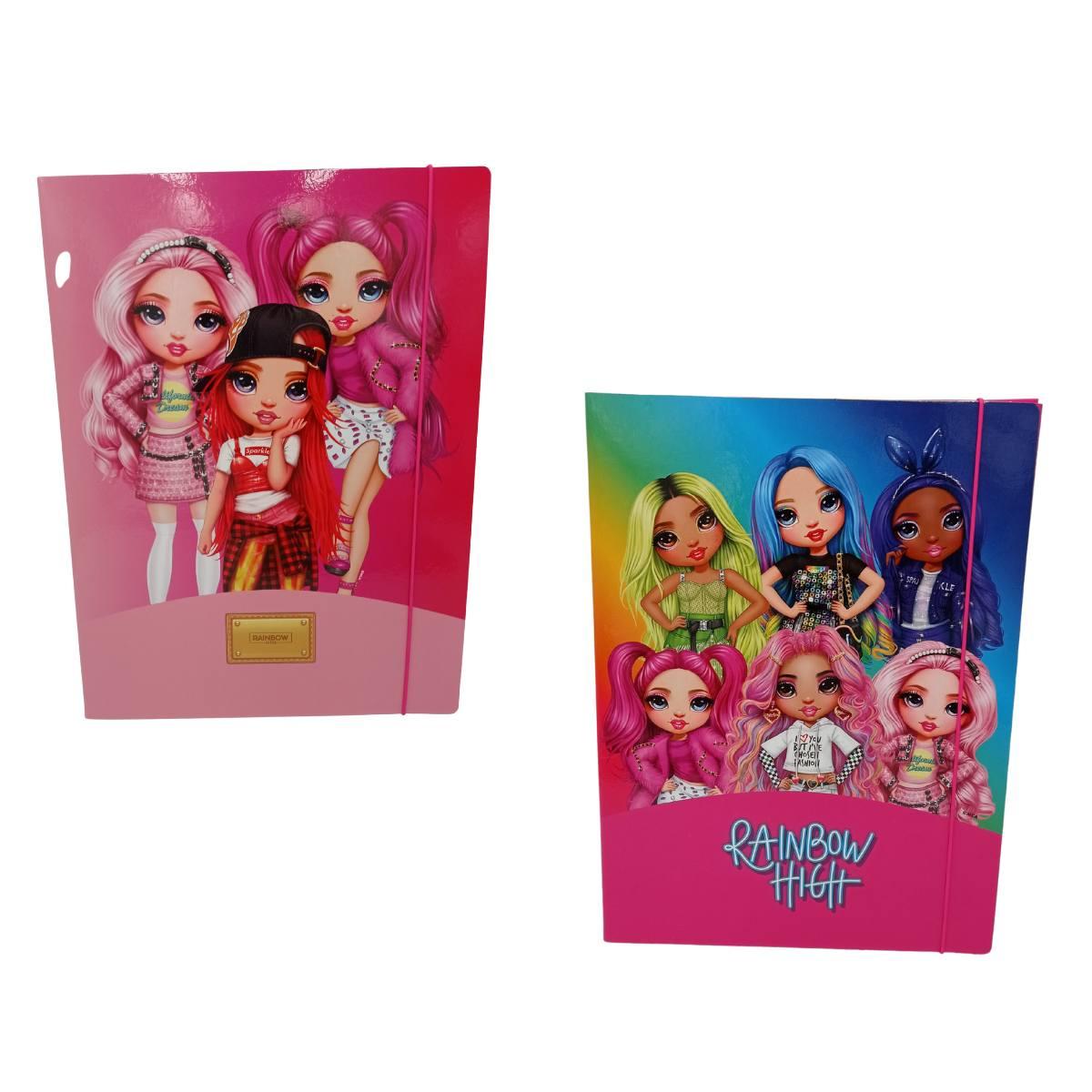 Cartella con elastico rainbow