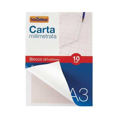 Carta millimetrata 297x420 mm 10 fogli