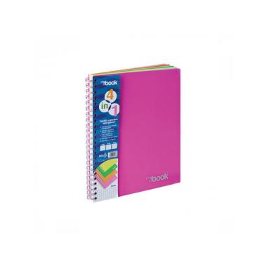 Maxi quaderno spiralato 4 in 1 a4 100 fogli
