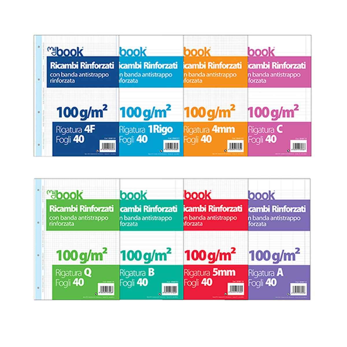 Ricambi rinforzati 40 fogli 100 gr