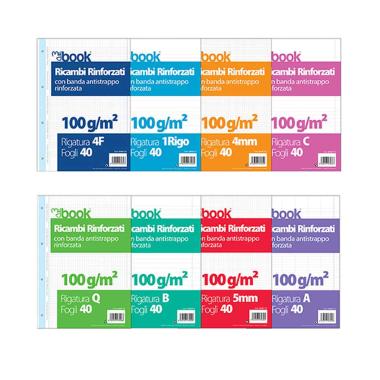 Ricambi rinforzati 40 fogli 100 gr