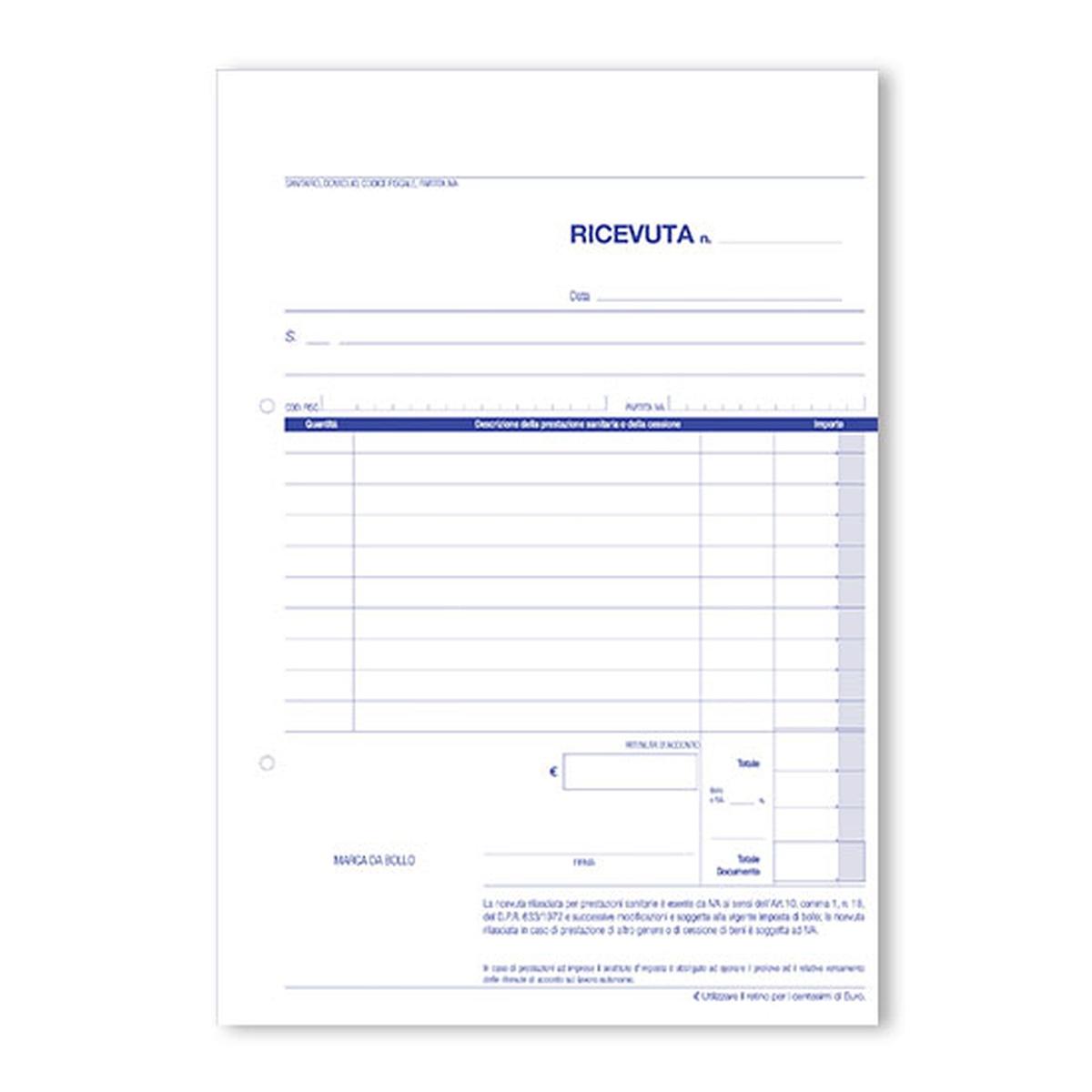 RICEVUTA SANITARIA AUTORICALCANTE<br />