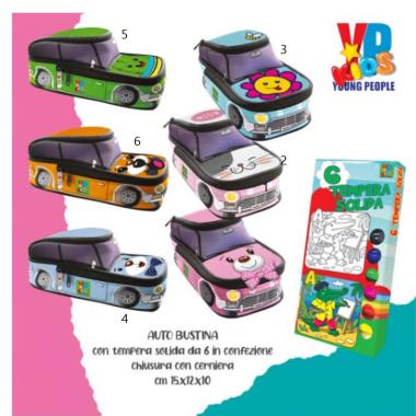 Borsellino macchinina con tempera solida young people