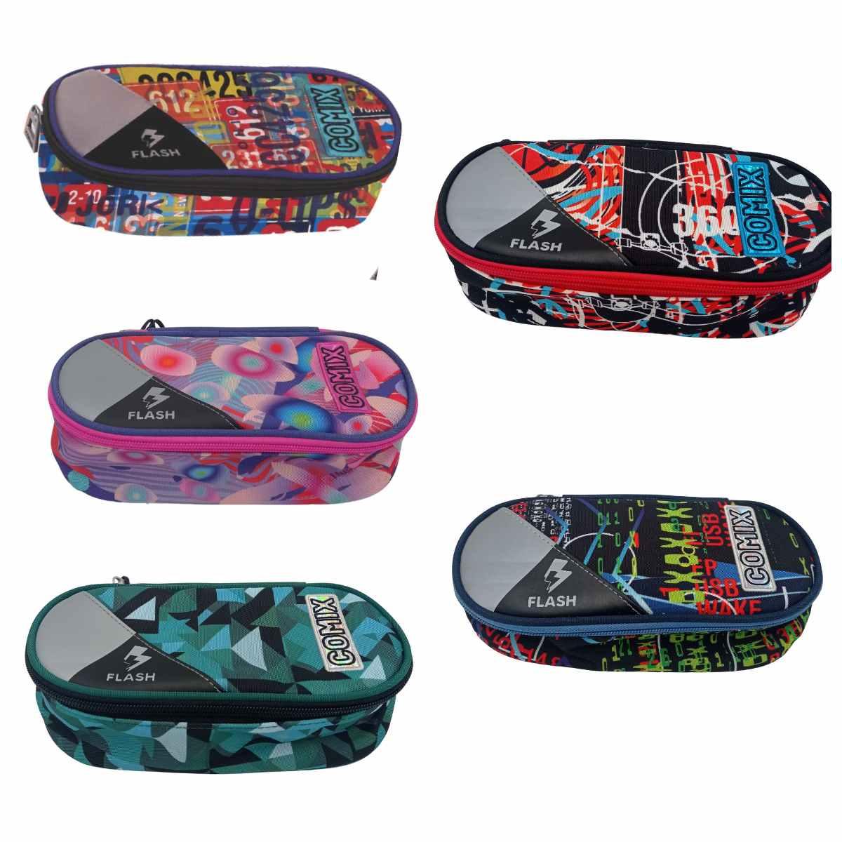 Astuccio ovale organizzato comix flash led