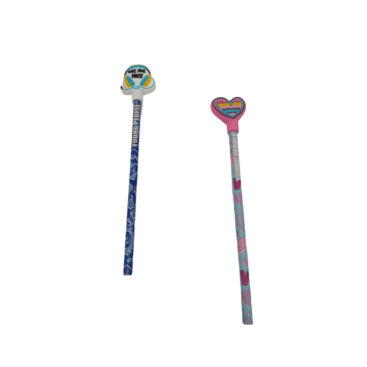 Matita premium con gomma young people