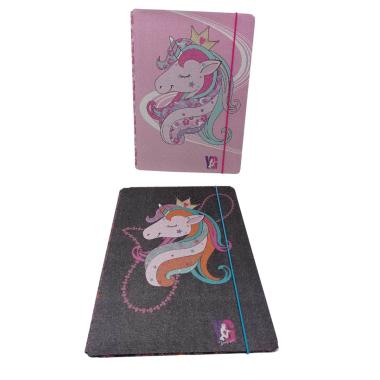 Cartellina con elastico unicorno glamour