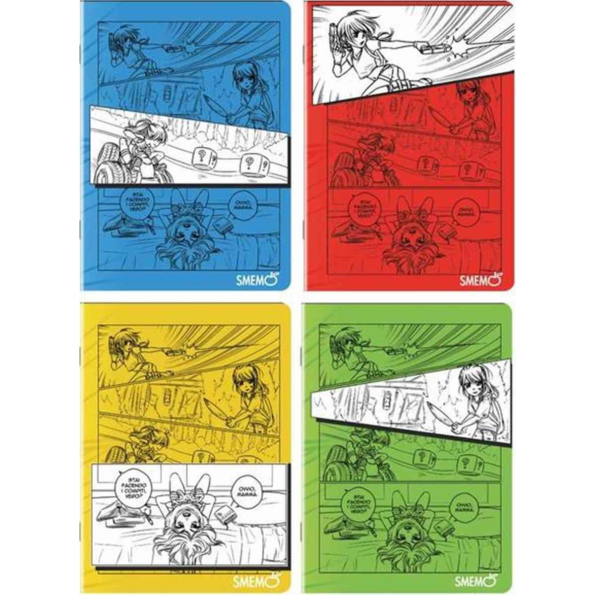 Maxi quaderno a4 smemoranda manga