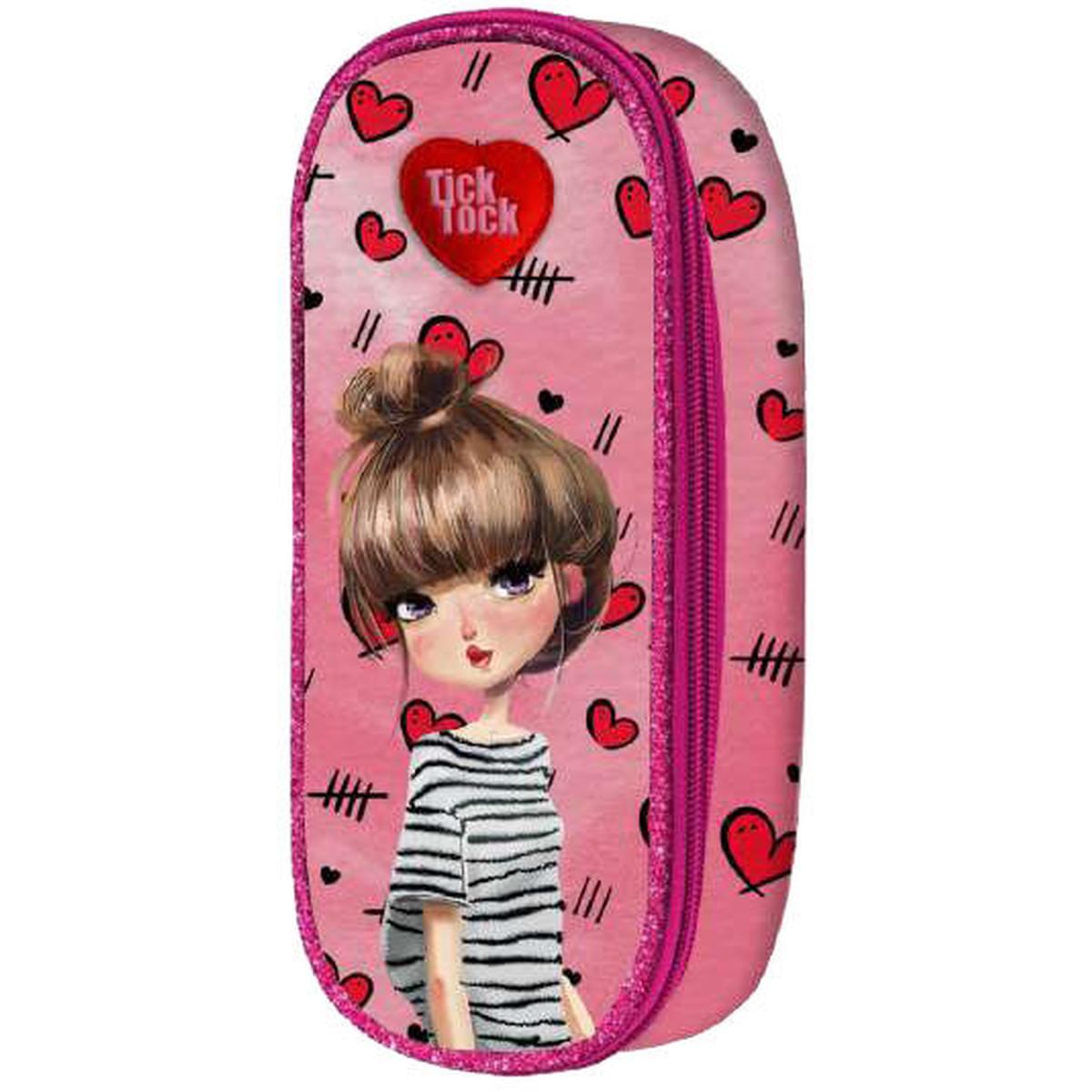 Astuccio ovale con zip tick tock