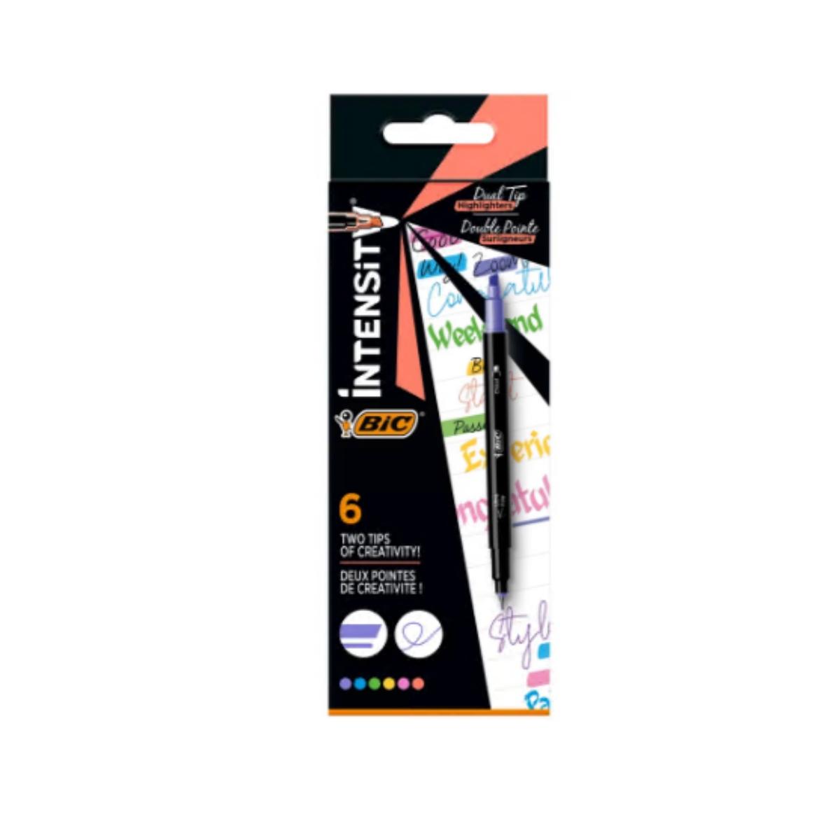 Pennarelli punta feltro dualtip highlighter 6 pezzi