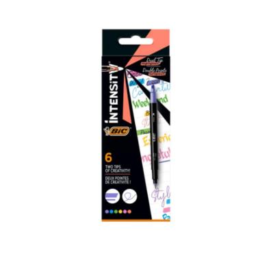 Pennarelli punta feltro dualtip highlighter 6 pezzi