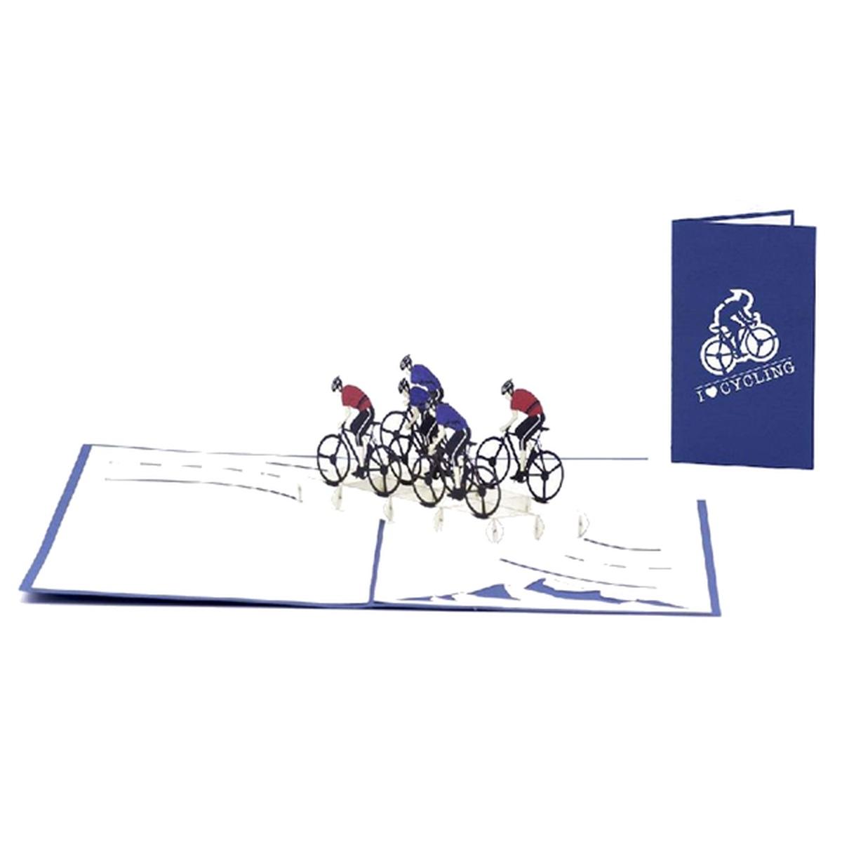 Biglietto di auguri origamo ciclismo