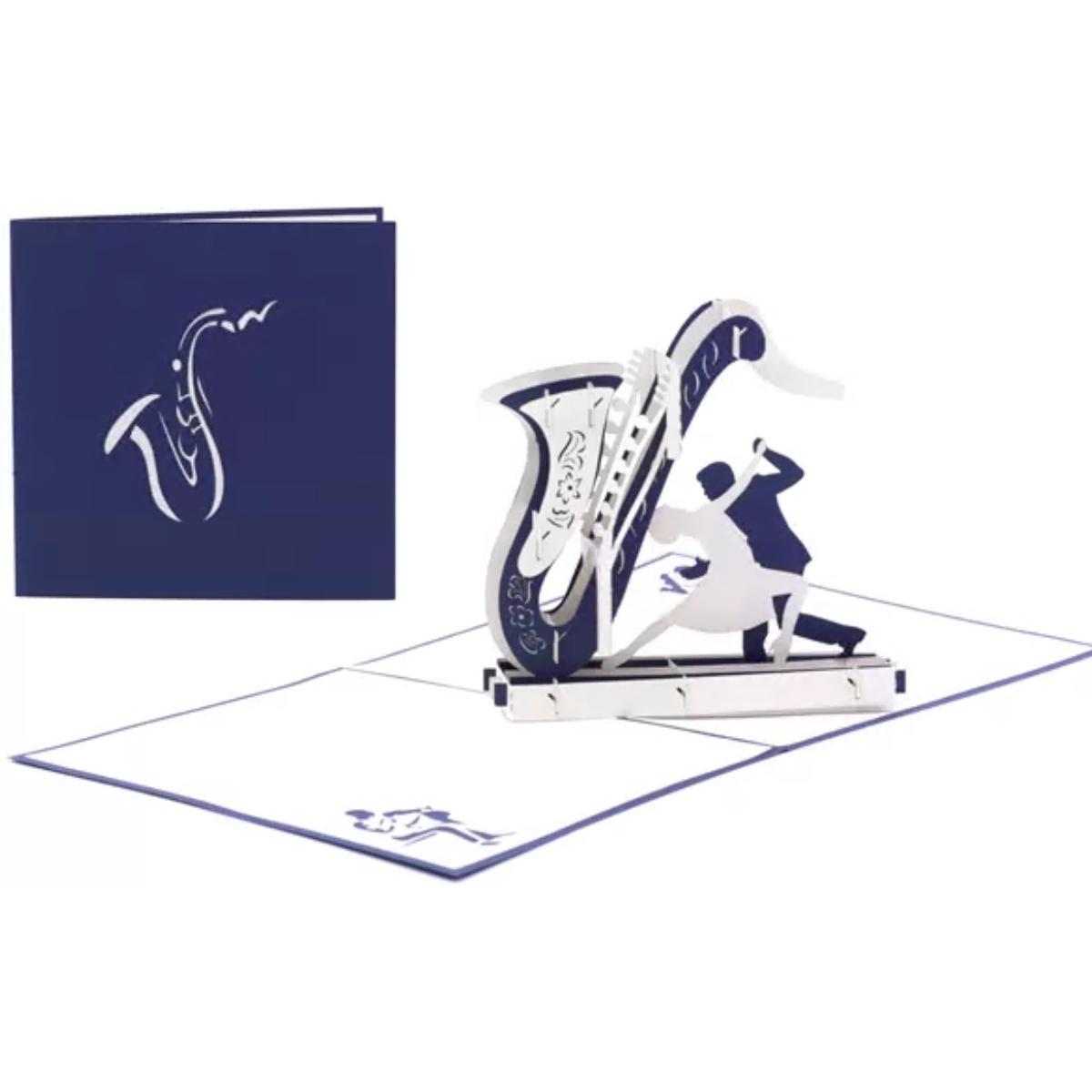 Biglietto origamo 3 d music is love