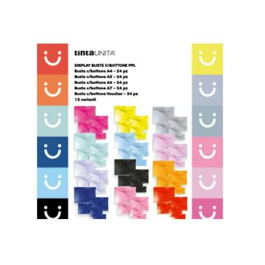 Busta con bottone ppl a5